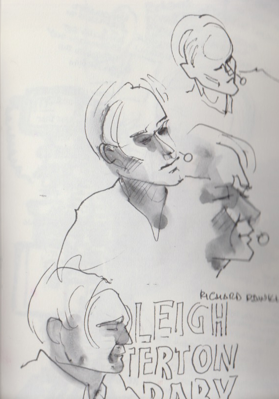 Jeds sketchbook - people watching events at the festival