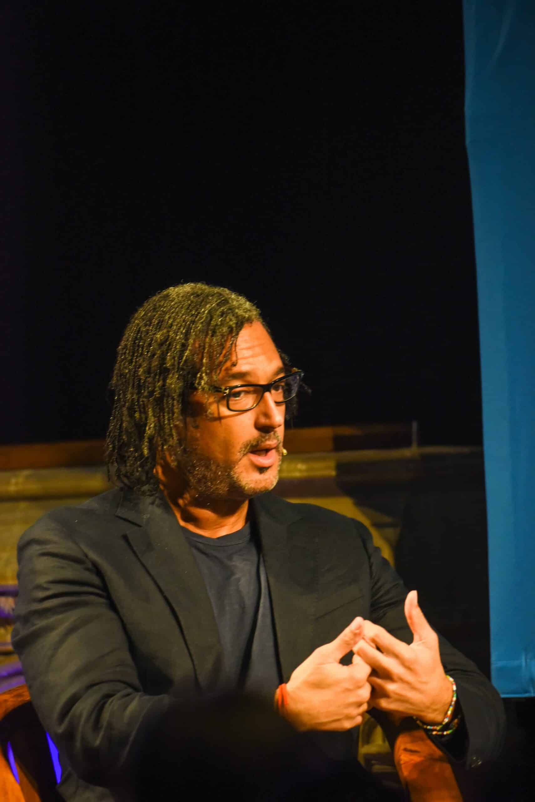 David Olusoga on stage at the festival