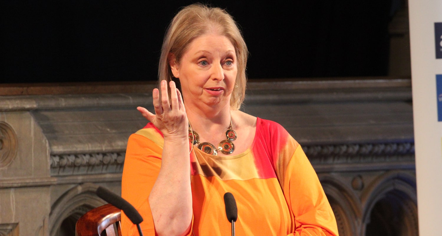Hilary Mantel on stage at the festival